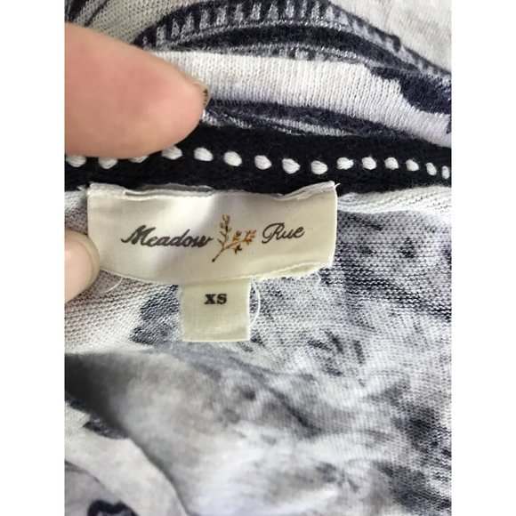 MEADOW RUE Anthropologie Martigny Blue Floral Ruch - Picture 9 of 9